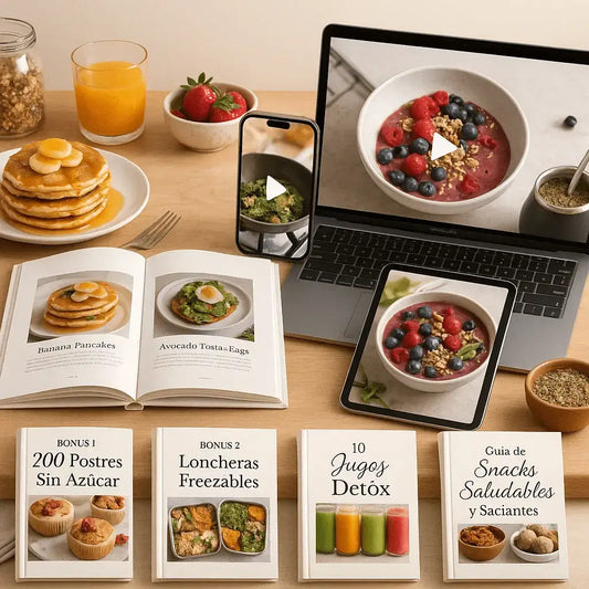 📦 200 Desayunos Nutritivos con Sabor + Curso completo + 4 Bonus irresistibles